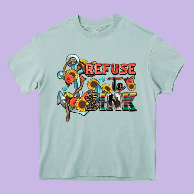 Refuse To Sink Heavy Core Tee Designed By Zillion Design Studio