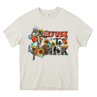 Cream refuse to sink Heavy Core Tee - Zillion Design Studio