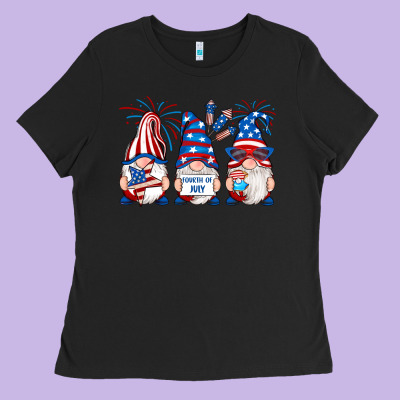 Ladies Tee fourth of july gnomes