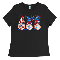 Black fourth of july gnomes Ladies Tee - RanaPortraitStore