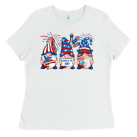 White fourth of july gnomes Ladies Tee - RanaPortraitStore