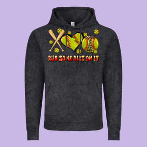 Rub Some Dirt On It Softball Vintage Hoodie Designed By Jahusdesignshop