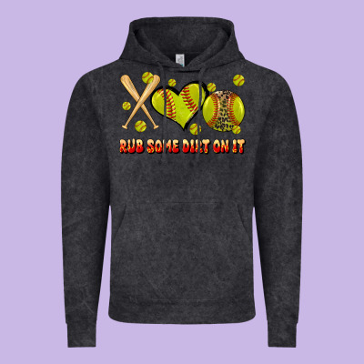 Rub Some Dirt On It Softball Vintage Hoodie Designed By Jahusdesignshop