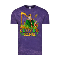 Cloud Purple st patricks clover king  with shamrocks Vintage Tee - AdoDesignShop