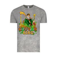 St Patricks Clover King  With Shamrocks Vintage Tee | Teevron