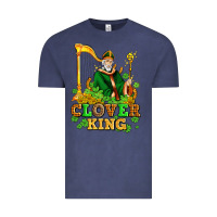 Vintage Denim st patricks clover king  with shamrocks Vintage Tee - AdoDesignShop