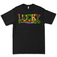 Black st patricks shamrock gold with rainbow Premium Tee - RanaPortraitStore