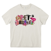 Cream pet groomer Heavy Core Tee - Zillion Design Studio