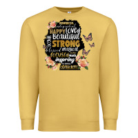 Antique Gold black woman silhouette Premium Sweatshirt - Artiststas