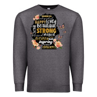 Charcoal Heather black woman silhouette Premium Sweatshirt - Artiststas