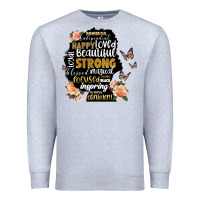 Heather Grey black woman silhouette Premium Sweatshirt - Artiststas