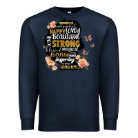 Navy black woman silhouette Premium Sweatshirt - Artiststas