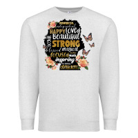 Oatmeal Heather black woman silhouette Premium Sweatshirt - Artiststas