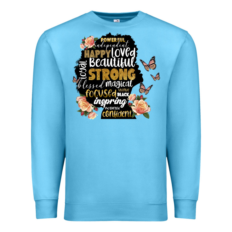Black Woman Silhouette Premium Sweatshirt by Artiststas | Teevron