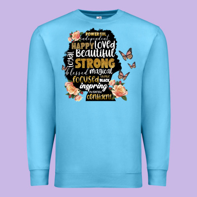 Black Woman Silhouette Premium Sweatshirt Designed By Artiststas