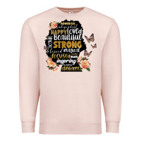 Pale Pink black woman silhouette Premium Sweatshirt - Artiststas