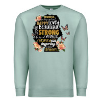 Seafoam black woman silhouette Premium Sweatshirt - Artiststas