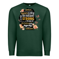 Sports Green black woman silhouette Premium Sweatshirt - Artiststas