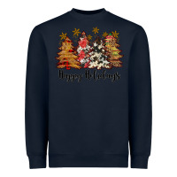 Navy happy holidays Heavyweight Sweatshirt - JahusDesignShop