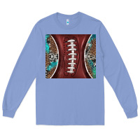 Colony Blue western pattern and american football Long Sleeve Tee - BarkalooDesign
