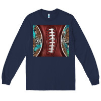 Navy western pattern and american football Long Sleeve Tee - BarkalooDesign