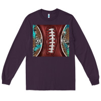 Plum western pattern and american football Long Sleeve Tee - BarkalooDesign