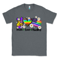 Charcoal Heather peace love  equality Classic Tee - AdoDesignShop