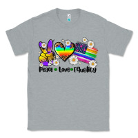 Heather Grey peace love  equality Classic Tee - AdoDesignShop
