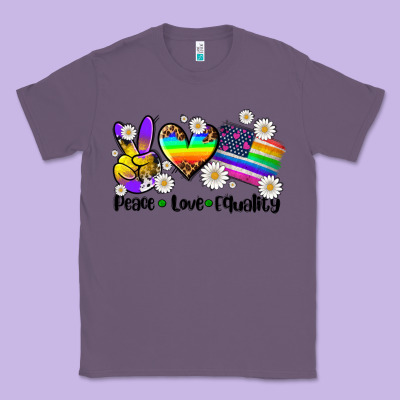 Peace Love  Equality Classic Tee Designed By Adodesignshop