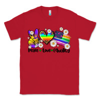 Red peace love  equality Classic Tee - AdoDesignShop