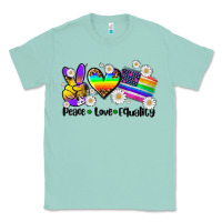 Seafoam peace love  equality Classic Tee - AdoDesignShop