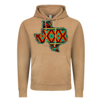 Vintage Camel Texas Map With Aztec Background Vintage Hoodie - JahusDesignShop