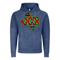 Vintage Denim Texas Map With Aztec Background Vintage Hoodie - JahusDesignShop