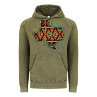 Vintage Olive Texas Map With Aztec Background Vintage Hoodie - JahusDesignShop