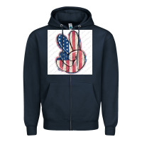 Navy small business filigran Zipper Hoodie - MaliasSmallBusiness