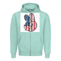 Seafoam small business filigran Zipper Hoodie - MaliasSmallBusiness
