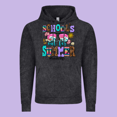 School's Out For Summer Teacherlife Vintage Hoodie Designed By Adodesignshop