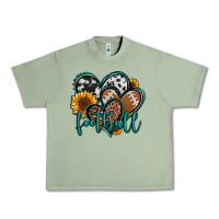 Oil Green football hearts Urban Heavy Tee - Jasminsmagicworld