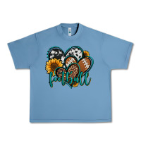 Pebble Blue football hearts Urban Heavy Tee - Jasminsmagicworld