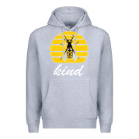 Heather Grey Bee Kind Premium Hoodie - Bettercallsaul