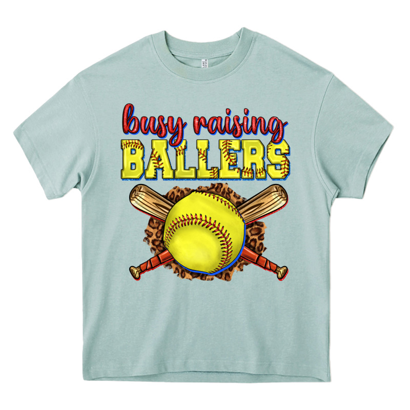 Busy Raising Ballers Softball Heavy Core Tee by texasbilliewilder | Teevron