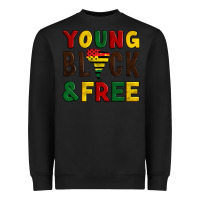 Black young black and free Heavyweight Sweatshirt - Artiststas