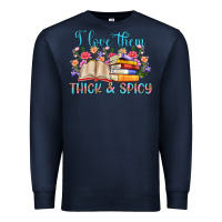 Navy i love them thick and spicy Premium Sweatshirt - Artiststas
