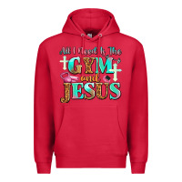 Cardinal all i need is the gym and jesus Premium Hoodie - JahusDesignShop