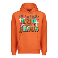 Carrot all i need is the gym and jesus Premium Hoodie - JahusDesignShop