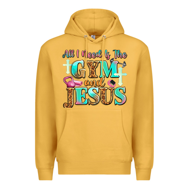 All I Need Is The Gym And Jesus Premium Hoodie by JahusDesignShop | Teevron