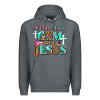 Rock all i need is the gym and jesus Premium Hoodie - JahusDesignShop