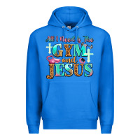 True Royal all i need is the gym and jesus Premium Hoodie - JahusDesignShop