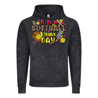 Vintage Black it is a softball kinda day Vintage Hoodie - JahusDesignShop