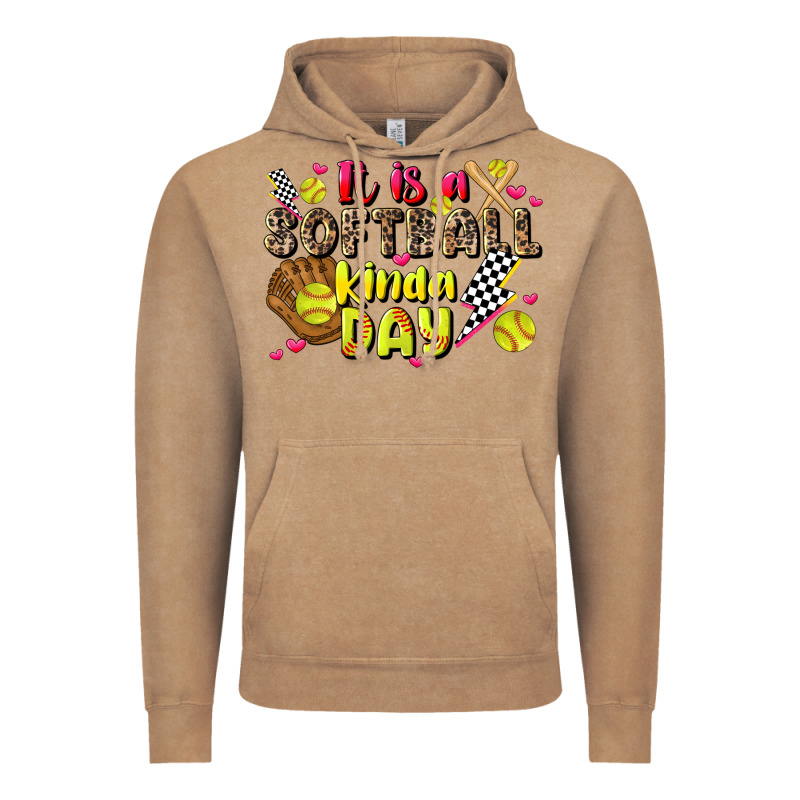 It Is A Softball Kinda Day Vintage Hoodie by JahusDesignShop | Teevron